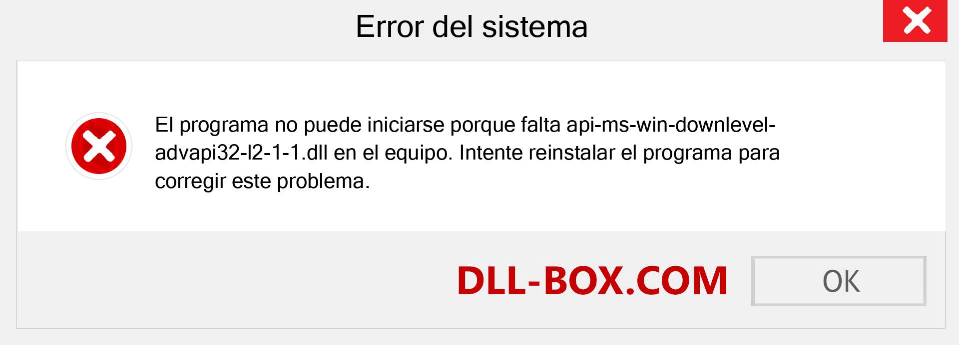 ¿Falta el archivo api-ms-win-downlevel-advapi32-l2-1-1.dll ?. Descargar para Windows 7, 8, 10 - Corregir api-ms-win-downlevel-advapi32-l2-1-1 dll Missing Error en Windows, fotos, imágenes