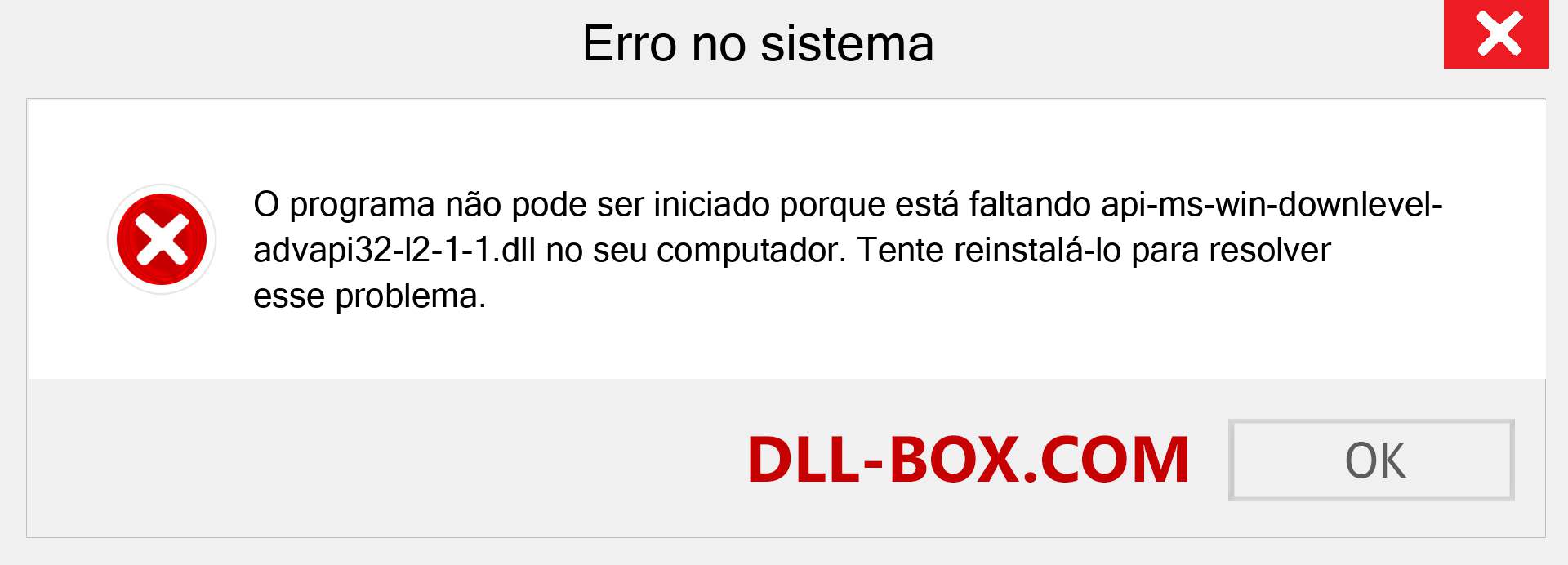 Arquivo api-ms-win-downlevel-advapi32-l2-1-1.dll ausente ?. Download para Windows 7, 8, 10 - Correção de erro ausente api-ms-win-downlevel-advapi32-l2-1-1 dll no Windows, fotos, imagens